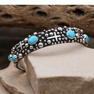 Silver and Turquoise Women's Bracelet from Spirit of Santa Fe